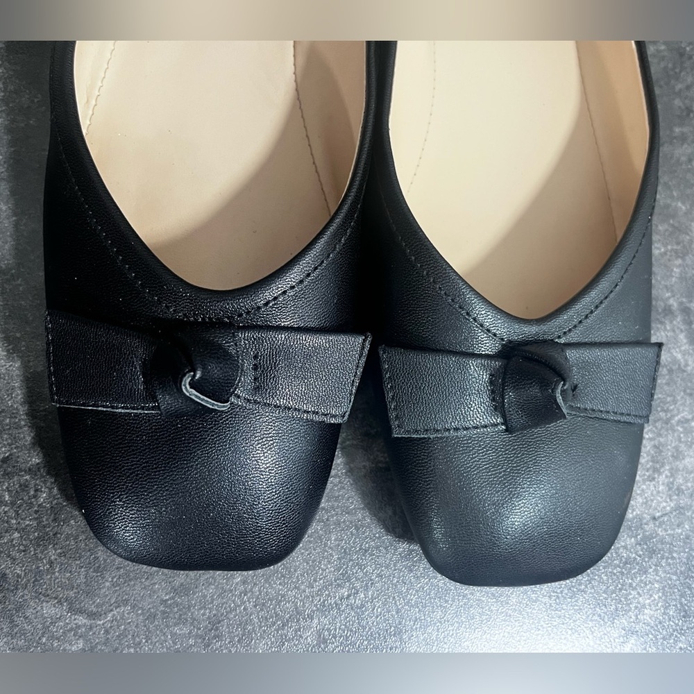 Dream Pairs Low Wedge Dressy Flats Square Toe Black Size 8.5 - Picture 11 of 13